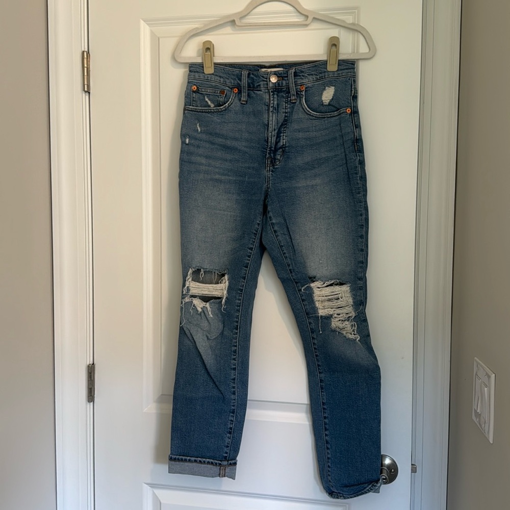 Madewell Distressed Perfect Vintage Jean Medium Wash Size 27